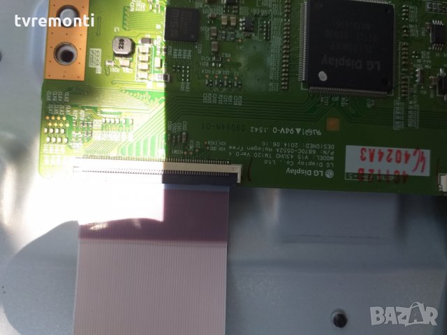 TCon BOARD LG display Co LTD MODEL , V15 43UHD TM120 Ver0.4 , P/N 6870C-0552A, снимка 3 - Части и Платки - 25569575