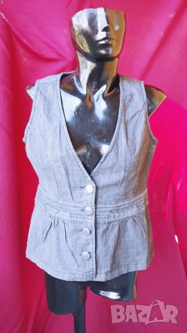 Тъмно синьо дънково елече М, снимка 1