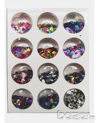 Комплект цветни ромбове микс за маникюр, снимка 3 - Продукти за маникюр - 19219280