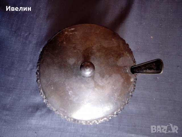 посребрена метална захарница арт деко, снимка 2 - Антикварни и старинни предмети - 23042738