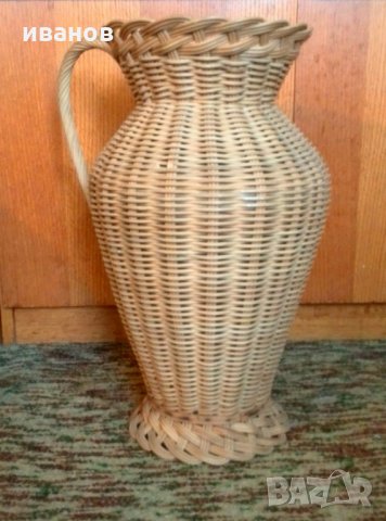 голяма плетена ваза, снимка 5 - Колекции - 22922513