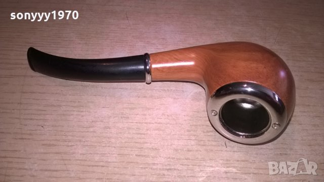 Лула-15см-красив дървесен цвят и стилна-нова-внос швеицария, снимка 4 - Лули - 22735124