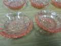 Стъклени чинии чинийки розово стъкло, снимка 3