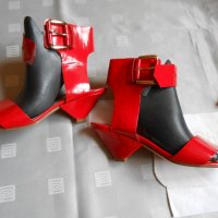 Дамски  червени сандали Chloé 100 % кожа ,100 % оригинални , снимка 15 - Сандали - 18710549