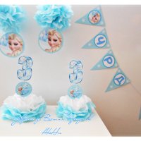 Украса и аксесоари за детски рожден ден на тема Елза от Замръзнаото кралство Frozen , снимка 4 - Други - 23840477