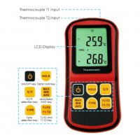Дигитален K / J / T / E / R / S / N тип термометър, снимка 5 - Други инструменти - 21798444