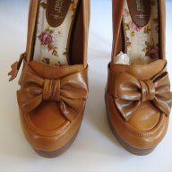 Обувки от естествена кожа на висок ток, снимка 2 - Дамски обувки на ток - 5943484
