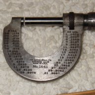 антикварен инчов микрометър от петдесетте години , снимка 3 - Други инструменти - 15251754