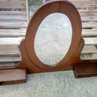 Старо дървено огледало за скрин, снимка 2 - Антикварни и старинни предмети - 25895007