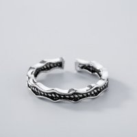 Сребърен пръстен Ивици, снимка 1 - Пръстени - 19831720