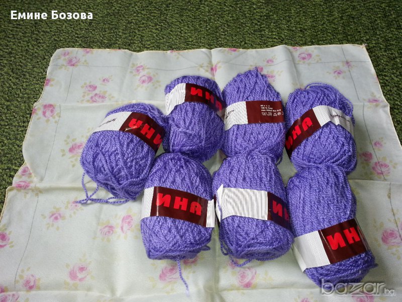 прежда ИНА  - различни цветове продавам, снимка 1