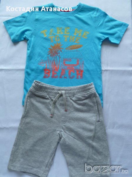 Mothercare комплект тениска и къс панталон 5-6 години, снимка 1