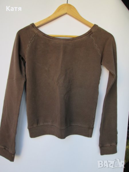 Блуза с дълъг ръкав Miss Sixty изрязан гръб кафяво размер S, снимка 1