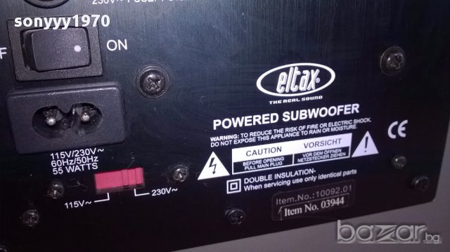 Eltax powered subwoofer-31/30/20см-активен буфер-внос швеицария, снимка 7 - Ресийвъри, усилватели, смесителни пултове - 14384871
