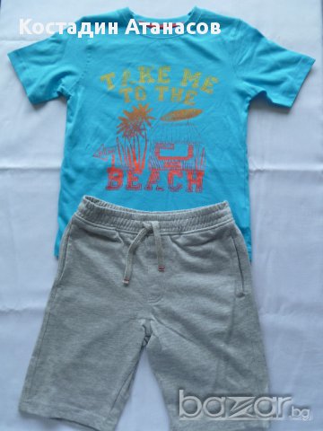 Mothercare комплект тениска и къс панталон 5-6 години