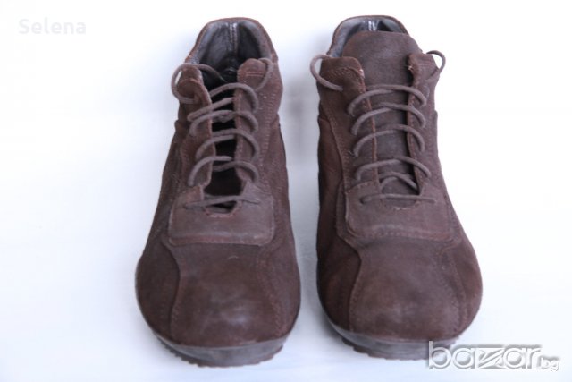 Кафяви велурени обувки FREEMOOD, снимка 4 - Маратонки - 20685650