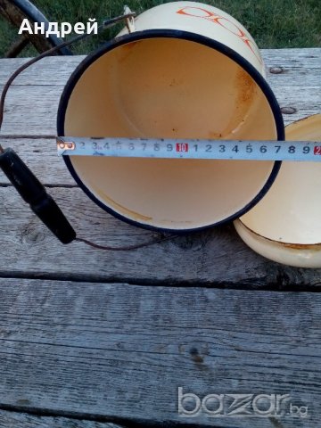 Емайлирана котленка, снимка 6 - Антикварни и старинни предмети - 19368871