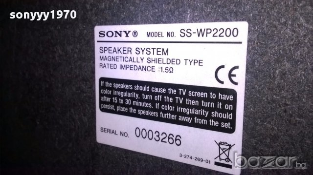 Sony ss-wp2200 subwoofer-39/32/20см-внос швеицария, снимка 13 - Тонколони - 14733184
