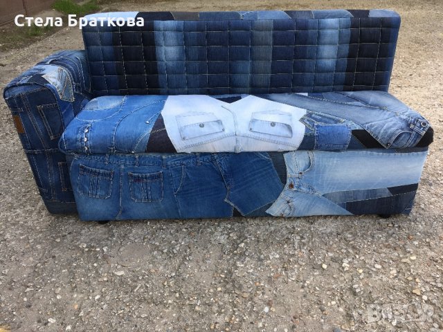 Дънкови дивани / Ръчно изработени дамаски , снимка 5 - Дивани и мека мебел - 22317735