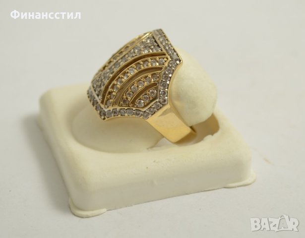 златен пръстен 47662-1, снимка 3 - Пръстени - 23683735