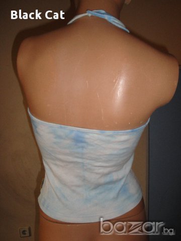 Кокетен светлосин дамски потник / топ,с гол гръб,дамска блуза/тениска без ръкави,ръкав,дамско бюстие, снимка 4 - Потници - 9015603