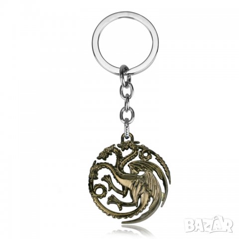 👑🪑Game of Thrones голям ключодържател Червен триглав дракон 🐉Таргериен герб, снимка 8 - Други - 25293448