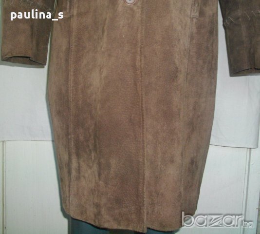 Палто с подвижна яка "Vroom & Dreesmann" / естествен велур, снимка 4 - Палта, манта - 15913966