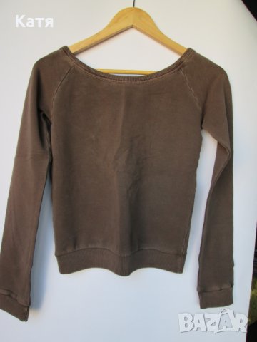 Блуза с дълъг ръкав Miss Sixty изрязан гръб кафяво размер S