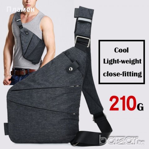 Мъжка спортно-елегантна текстилна чанта за през рамо DXYZ 31x27x19x17 , снимка 4 - Чанти - 20925079
