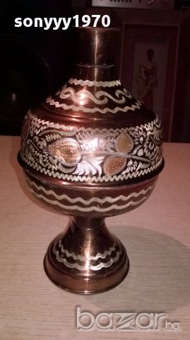 Красива ваза-25х13см-внос швеицария, снимка 7 - Антикварни и старинни предмети - 17409093
