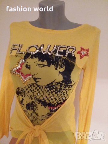 Дамски блузи Цвят Жълт, снимка 5 - Блузи с дълъг ръкав и пуловери - 24307228