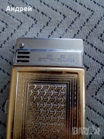 Стара табакера ,запалка Sunflower, снимка 2 - Антикварни и старинни предмети - 25440750