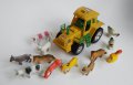 Комплект детски играчки за торта с трактор и домашни животни, снимка 1
