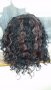 Нова черна Афро с тъмно кестеняви кичури перука 50 см  - мод.81, снимка 2