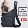 Мъжка спортно-елегантна текстилна чанта за през рамо DXYZ 31x27x19x17 , снимка 4