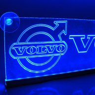 Светеща LED Гравирана Табела Volvo С Лого-24v, снимка 1 - Аксесоари и консумативи - 12099850