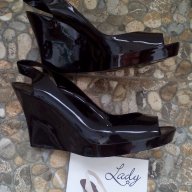 Черни силиконови обувки на платформа италиански  Kartell, снимка 9 - Сандали - 18005255