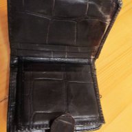 Красиво черно портмоне от дебела телешка кожа с много деления , снимка 2 - Портфейли, портмонета - 14062412