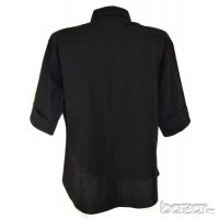 Ralph Lauren дамска черна риза 100% памук къс ръкав, снимка 2 - Ризи - 21725928