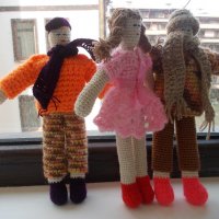 плетени на една кука куклички, снимка 3 - Кукли - 21420729