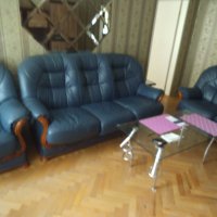 Кожена холова гарнитура, снимка 1 - Дивани и мека мебел - 22359212