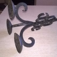 Ретро свещник-27х20х20-ковано желязо, снимка 2 - Антикварни и старинни предмети - 17943295
