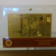 Подаръци 20 лева златни банкноти в стъклена поставка+сертификат, снимка 6 - Нумизматика и бонистика - 9405138