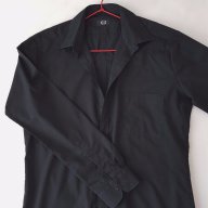 Черна мъжка риза Elite, М размер, снимка 4 - Ризи - 17956333