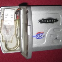 Разклонител USB belkin, 4 Ports, HUB, 4 порта, хъб, сребрист сгъваем, снимка 2 - Друга електроника - 21426689