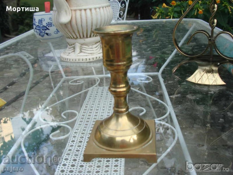 Бронзов свещник , снимка 1
