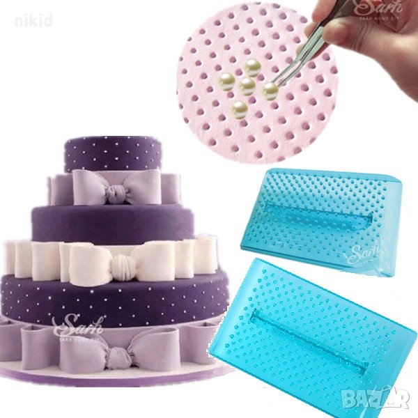 Пластмасова дъска с бодли за направа на дупки точки релеф за декор торта украса, снимка 1