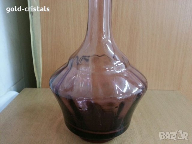 гарафа цветно стъкло, снимка 2 - Антикварни и старинни предмети - 25516954