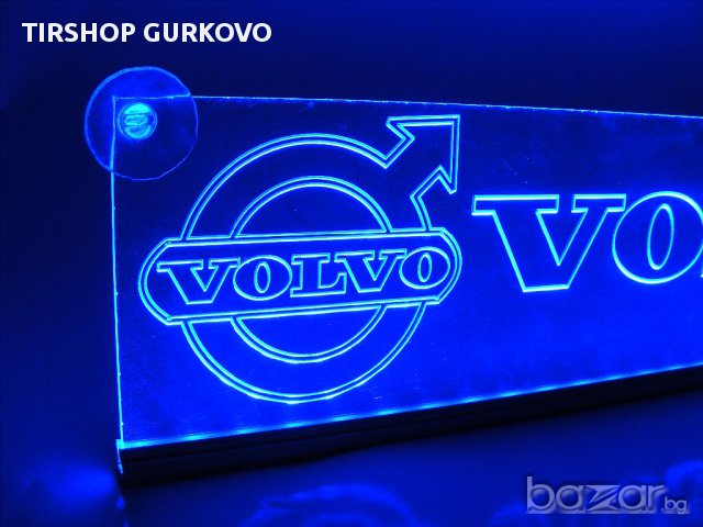 Светеща LED Гравирана Табела Volvo С Лого-24v, снимка 1 - Аксесоари и консумативи - 12099850