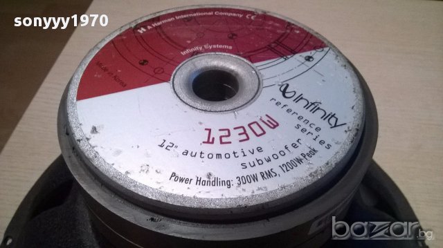 Infinity 12 инча subwoofer-1230w-внос швеицария, снимка 6 - Тонколони - 15346494
